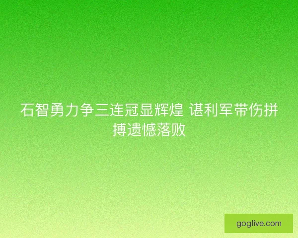 石智勇力争三连冠显辉煌 谌利军带伤拼搏遗憾落败 石智勇力争三连冠显辉煌 谌利军带伤拼搏遗憾落败